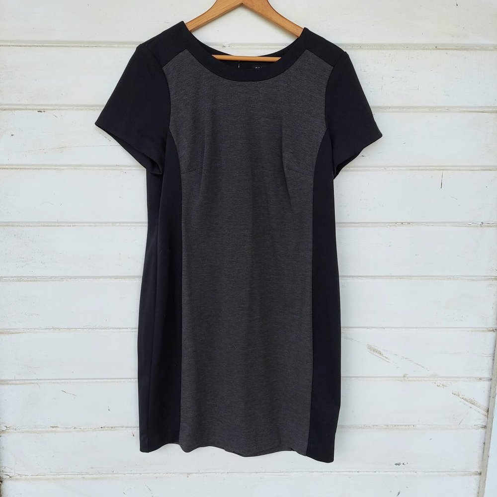 Black and Gray BodyCon Color-Blocked Dress 16W